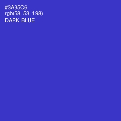 #3A35C6 - Dark Blue Color Image